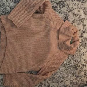 Pink cowl neck sweater